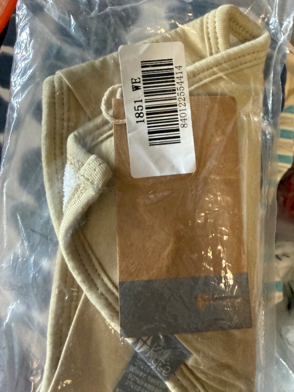 NWT Kyte BABY Bib in Wheat Bamboo